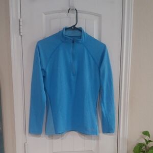 Marmot Women's Blue Jersey Quarter Zip Performance Top